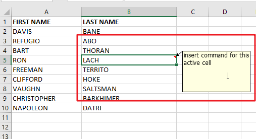 insert commetns in protected workshee3