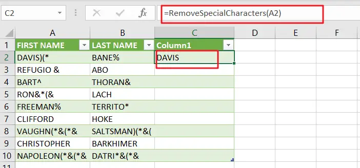 remove special character2