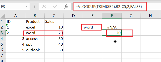 vlookup from another sheet not working3