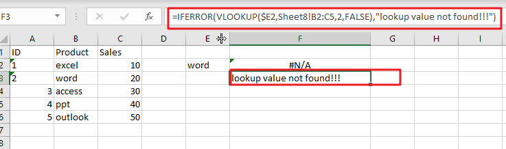 vlookup from another sheet not working3