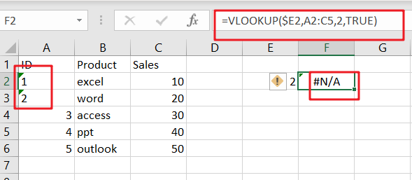 vlookup from another sheet not working3