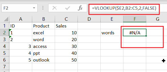 vlookup from another sheet not working3