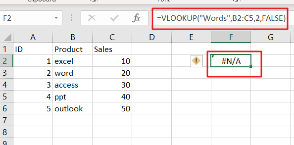 vlookup from anther sheet not working1