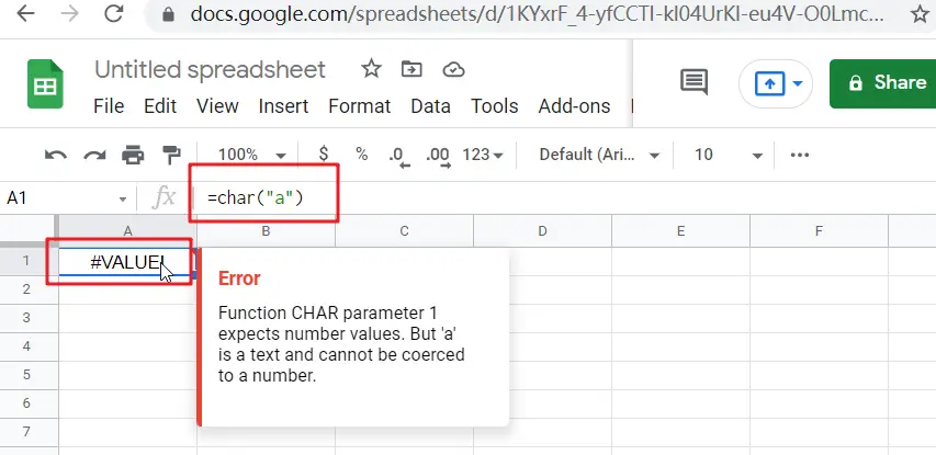 Google sheet text function