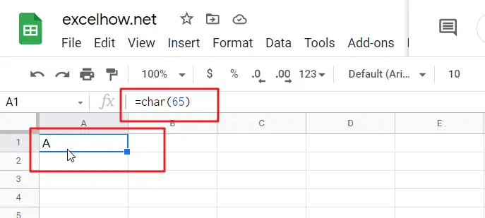 Google sheet text function