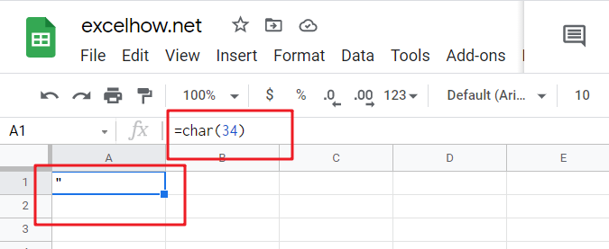 Google sheet text function