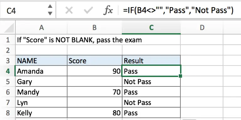 If Cell is Not Blank 1