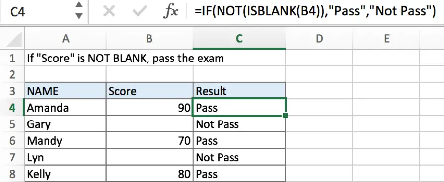 If Cell is Not Blank 6