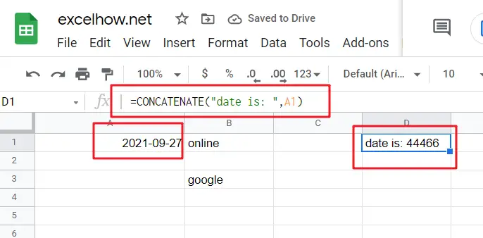 google sheets concatenate function