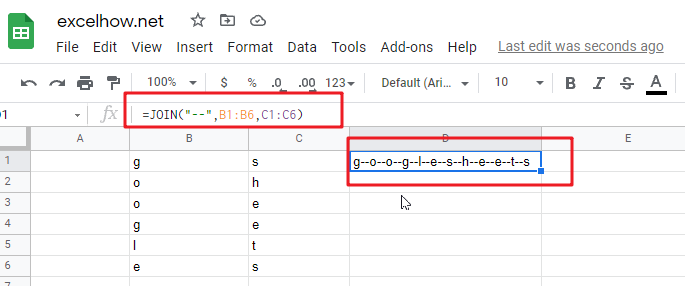 Google sheets join function