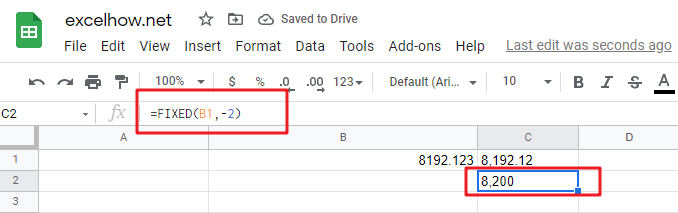 google sheets fixed function1