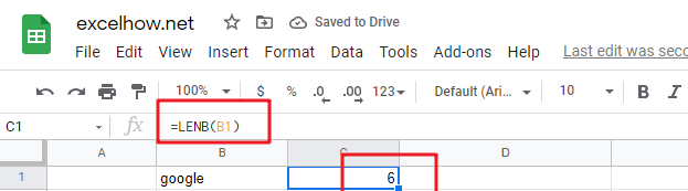 google sheets lenb function1