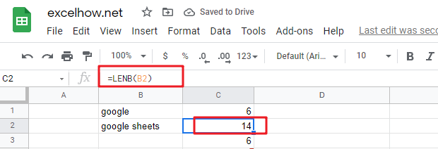 google sheets lenb function1