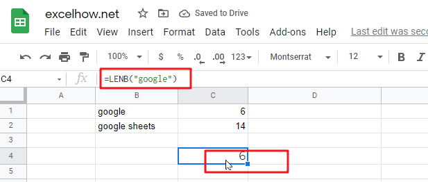google sheets lenb function1
