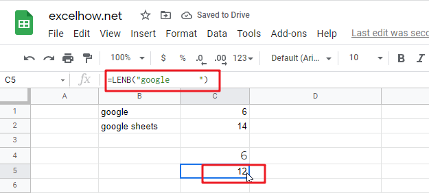 google sheets lenb function1