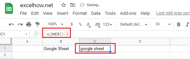 google sheets lower function1