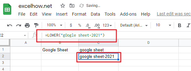 google sheets lower function1