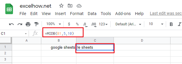 google sheets midb function1