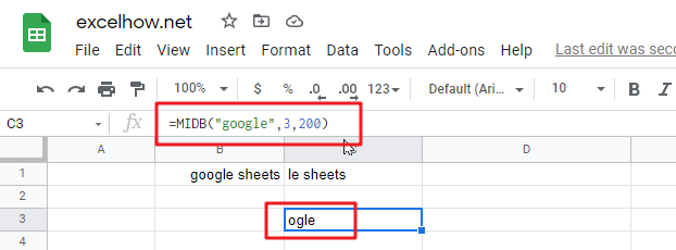 google sheets midb function1