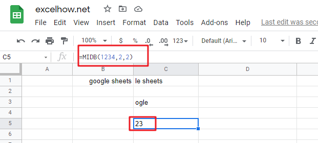 google sheets midb function1