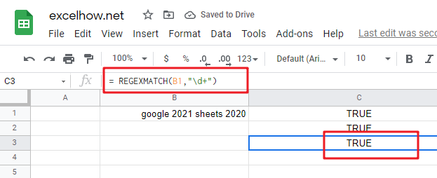 google sheets regexmatch function