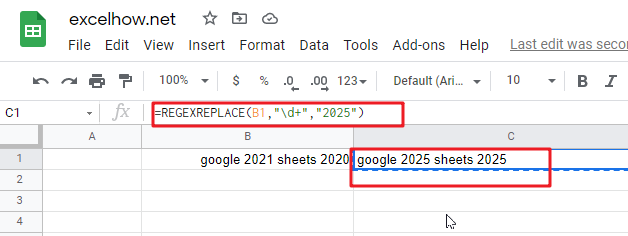 google sheets regexreplace function