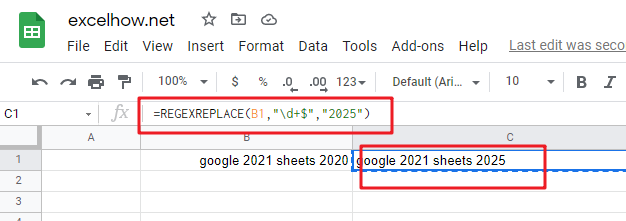 google sheets regexreplace function