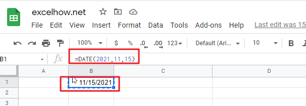 google sheets date function1