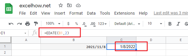 google sheets edate function1