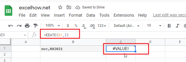 google sheets edate function1