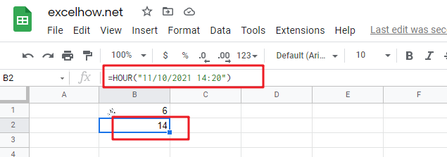 google sheets hour function1