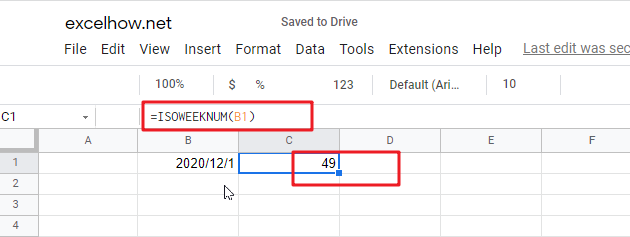 google sheets isoweeknum function1