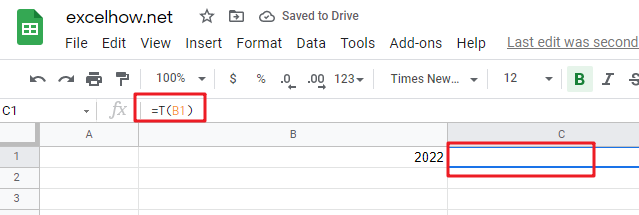 google sheets t function1