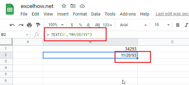 google sheets text function