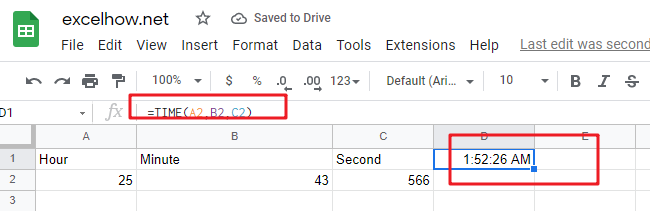 google sheets time function1