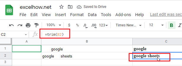 google sheets trim function1