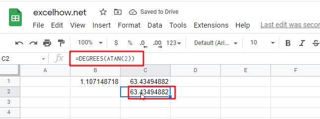 google sheets atan function3