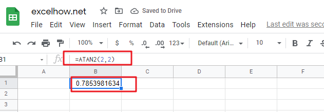 google sheets atan2 function1