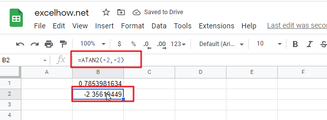 google sheets atan2 function1