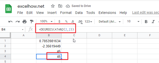 google sheets atan2 function1