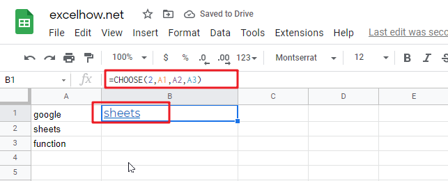 google sheets choose function1