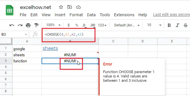 google sheets choose function1