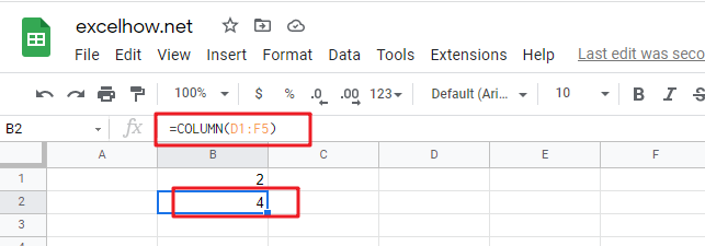 google sheets column function1