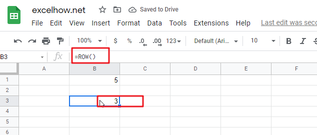 google sheets row function1