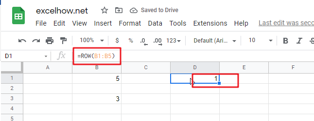 google sheets row function1