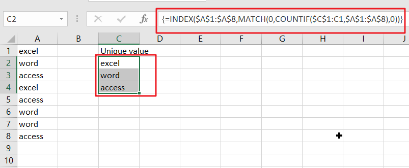 Extract Unique Items From A List In Excel1