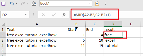 Extract substring In Excel1