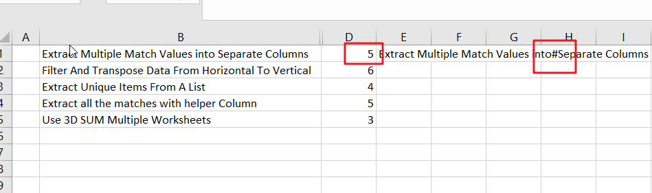 extract last word from multiple cells1