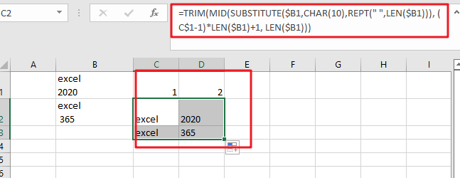 extract multile lines from one cell1