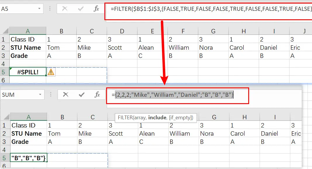 filter and transpose horizontal to vertical1